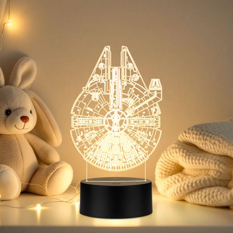 Star Wars Millennium Falcon Design Night Lamp
